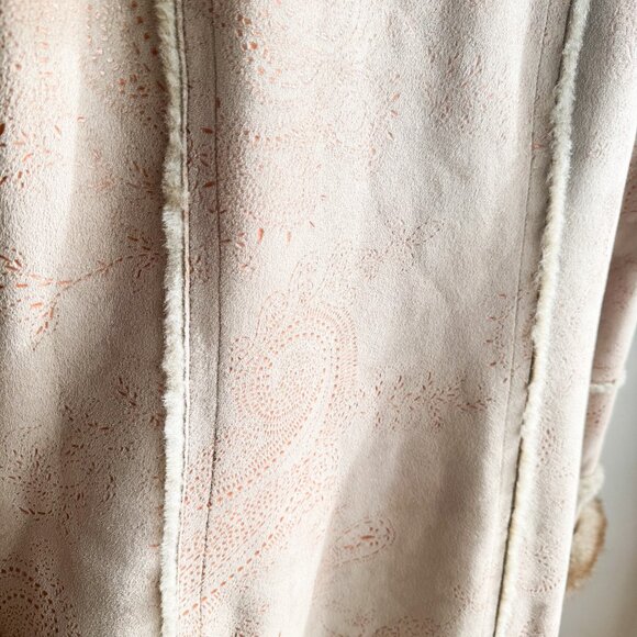 Jones New York Faux Sude Faux Fur Hooded Russian Princess Maxi Coat XL - Picture 10 of 12